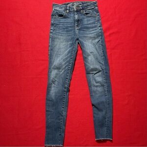 American Eagle Super Stretch Super Hi-Rise Jegging Crop Jeans Women’s Sz 0S EUC